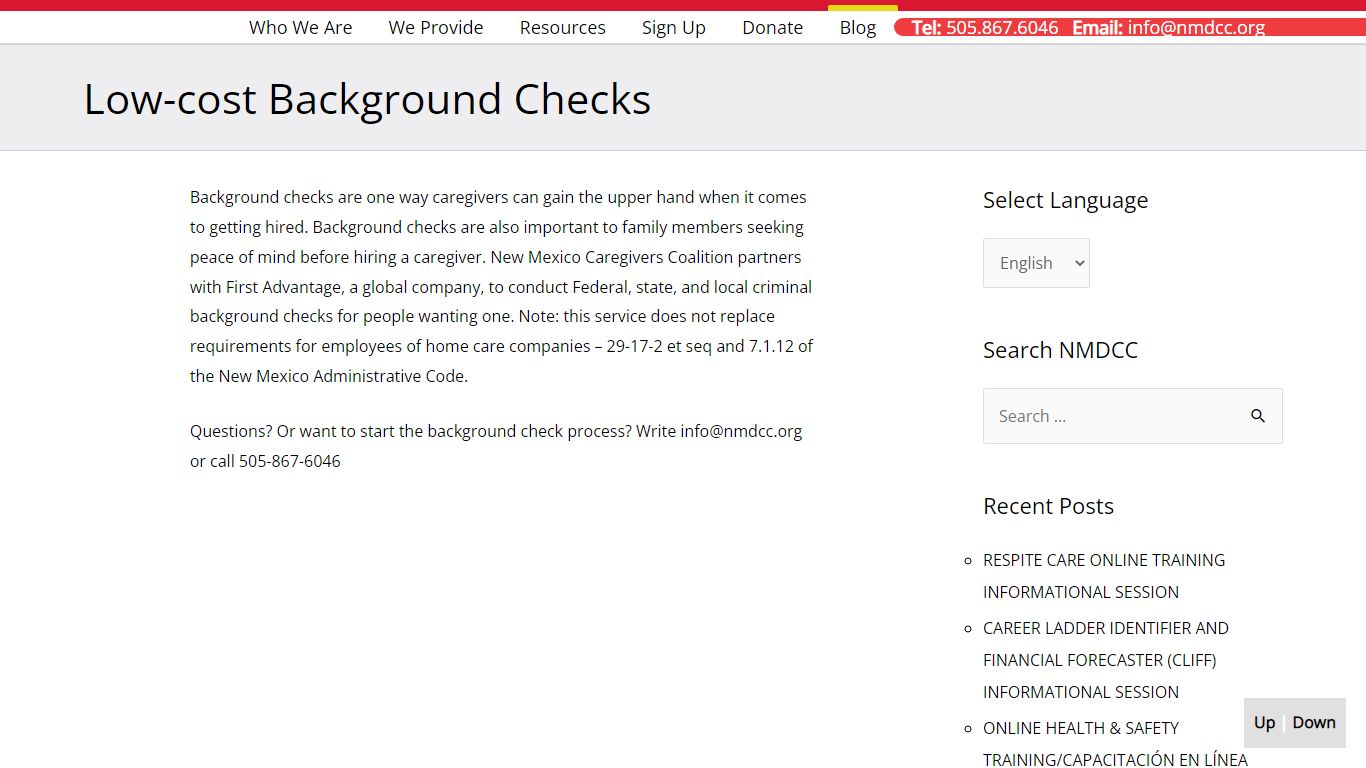 Low-cost Background Checks - New Mexico Caregivers Coalition - Giving a ...